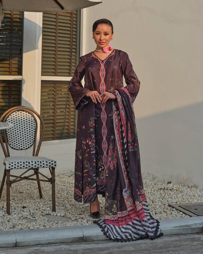 Mysie by Tahira | Wedding Formal Wears | M - 5-Brand:Mysie by Tahira-Type:Ladies Clothes-Black-Raw Silk-House of Maryam- Buy in UK, USA