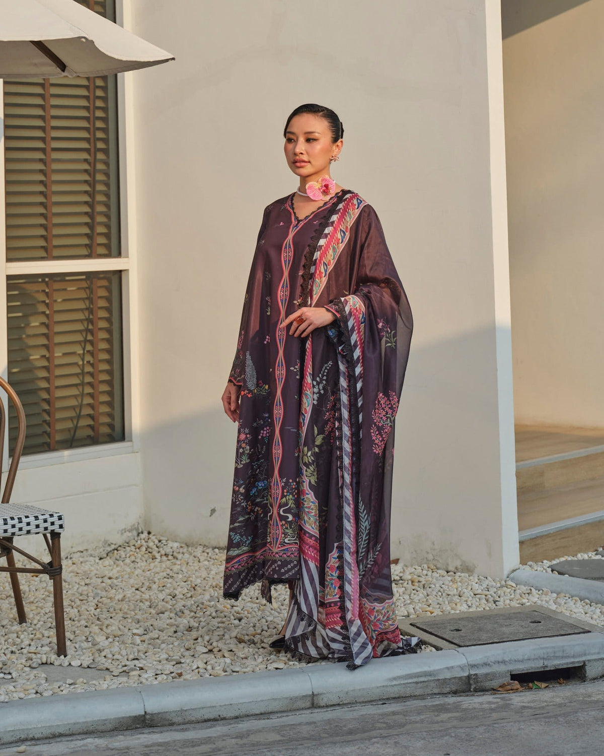Mysie by Tahira | Wedding Formal Wears | M - 5-Brand:Mysie by Tahira-Type:Ladies Clothes-Black-Raw Silk-House of Maryam- Buy in UK, USA