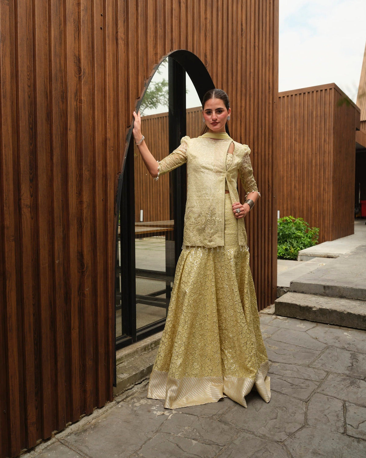 Mysie by Tahira | Wedding Formal Wears | PASTEL-Brand:Mysie by Tahira-Type:Ladies Clothes-Lemon Yellow - House of Maryam- Buy in UK, USA