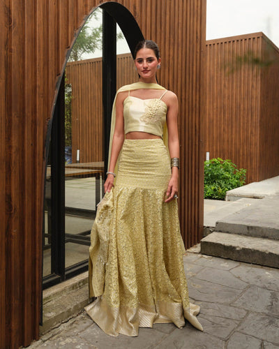 Mysie by Tahira | Wedding Formal Wears | PASTEL-Brand:Mysie by Tahira-Type:Ladies Clothes-Lemon Yellow - House of Maryam- Buy in UK, USA