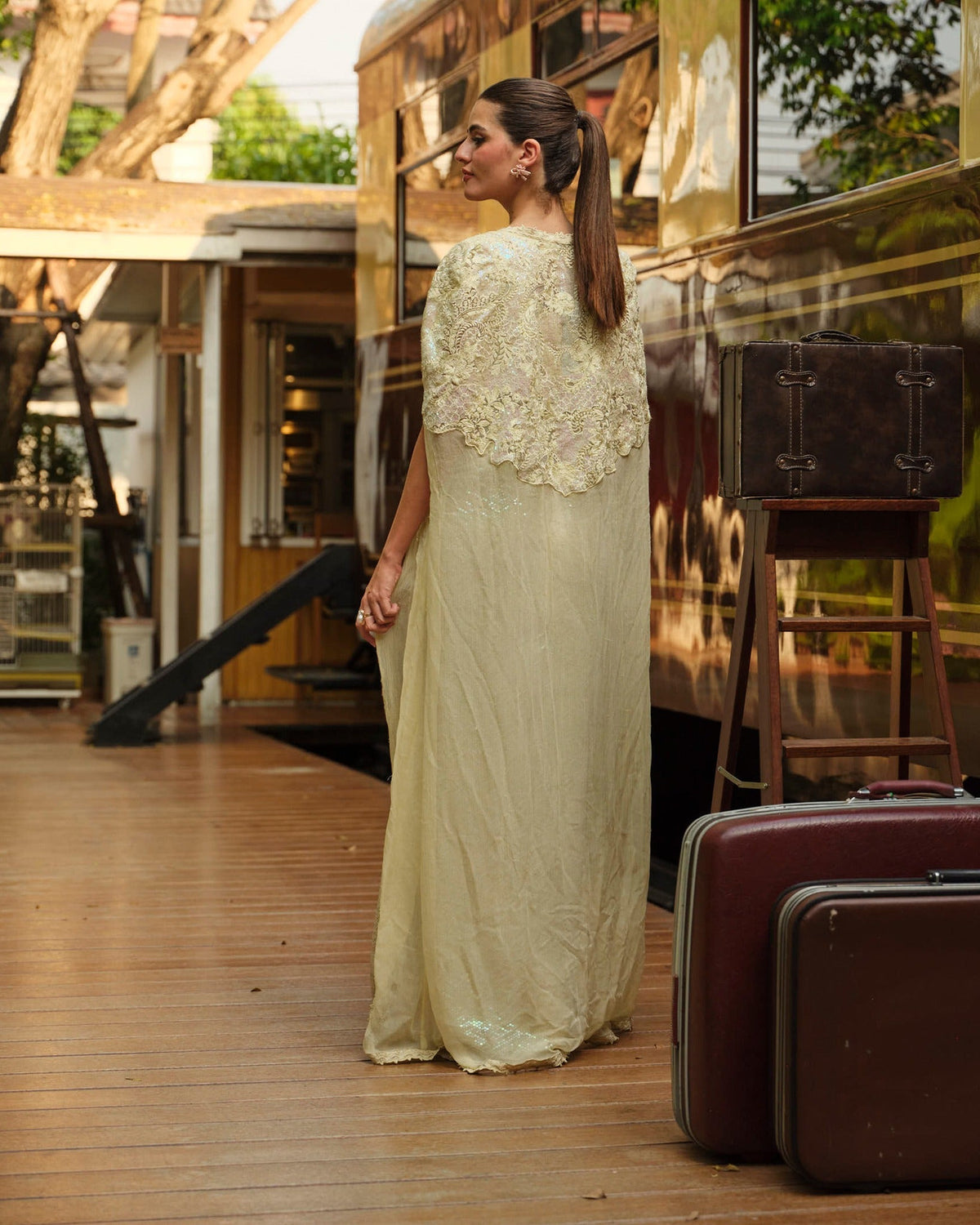 Mysie by Tahira | Wedding Formal Wears | RANO-Brand:Mysie by Tahira-Type:Ladies Clothes-Pastel Yellow-Raw Silk-House of Maryam- Buy in UK, USA