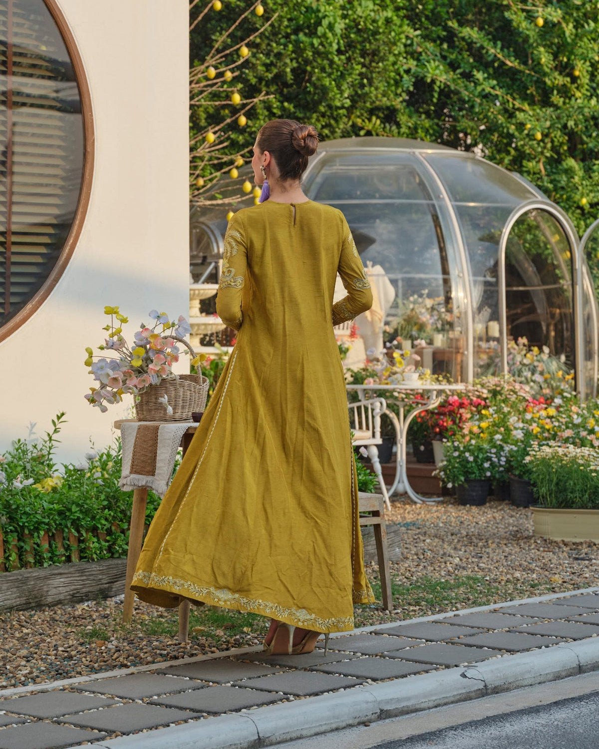 Mysie by Tahira | Wedding Formal Wears | SAMREEN-Brand:Mysie by Tahira-Type:Ladies Clothes-Mustard-Raw Silk-House of Maryam- Buy in UK, USA