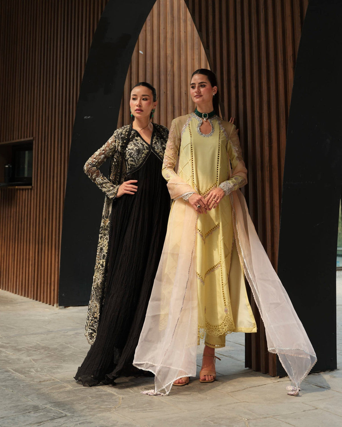 Mysie by Tahira | Wedding Formal Wears | SPICE-Brand:Mysie by Tahira-Type:Ladies Clothes-Black-Chiffon-House of Maryam- Buy in UK, USA