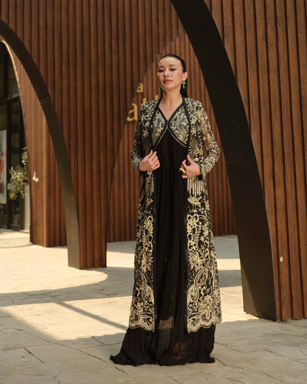 Mysie by Tahira | Wedding Formal Wears | SPICE-Brand:Mysie by Tahira-Type:Ladies Clothes-Black-Chiffon-House of Maryam- Buy in UK, USA