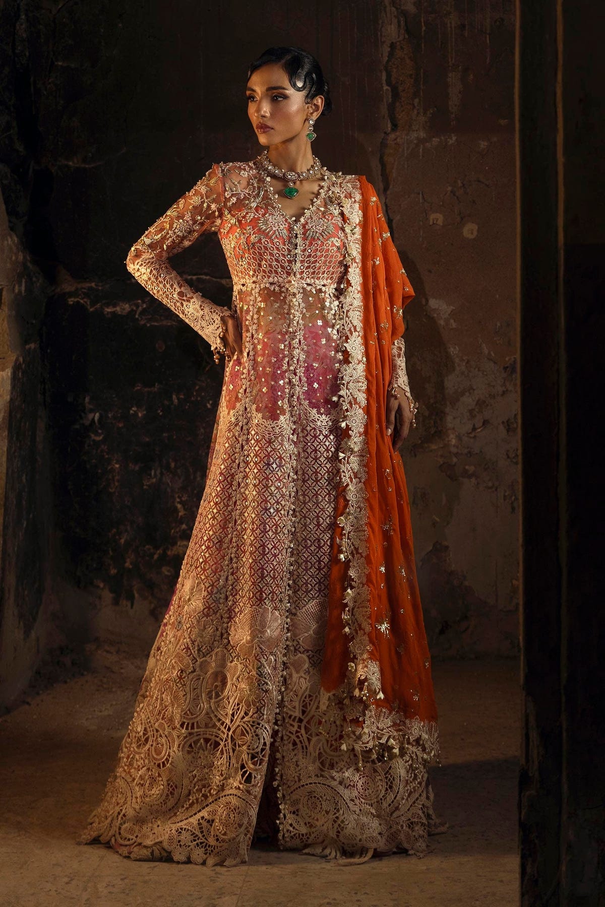 Sana Safinaz | Nura Vol. I 2025 | Net 3 Piece Suit (N251-002-3CX) -  Sana Safinaz  - Original Designer Dress - House of Maryam