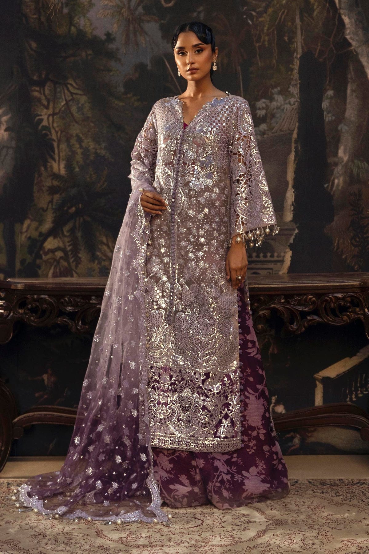 Sana Safinaz | Nura Vol. I 2025 | Organza 3 Piece Suit (N251-007-3DJ) -  Sana Safinaz  - Original Designer Dress - House of Maryam