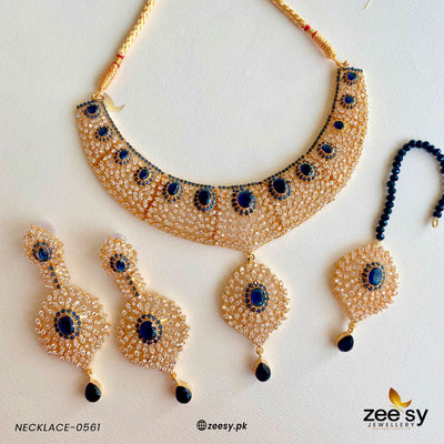 Necklace-0561 -  Zeesy Necklace Sets - Original Designer Dress - House of Maryam