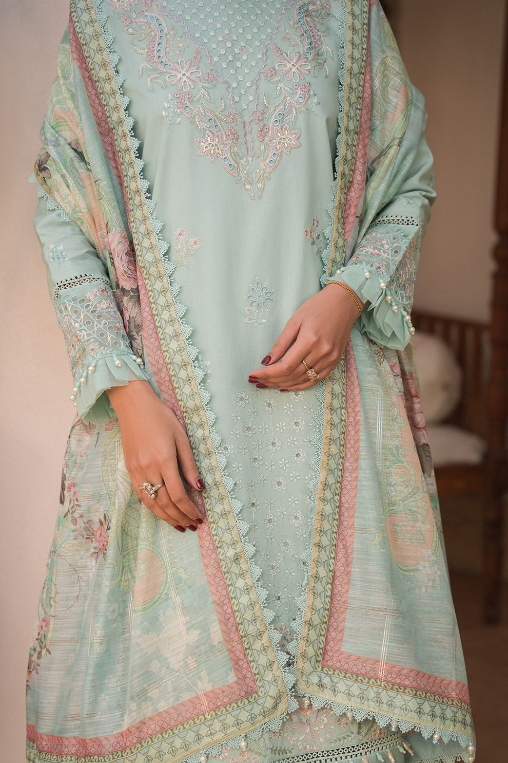 Neeshay | Symphony Luxury Lawn 24 | Melody by Designer Neeshay - House of Maryam - Pakistani Designer Ethnic Wear in {{ shop.shopifyCountryName }}