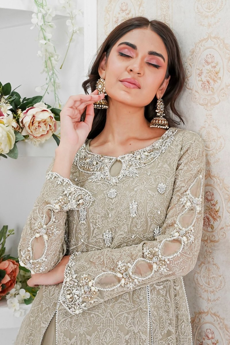 Panache | Pret | Neutral Oasis -  Panache By Mona  - Original Designer Dress - House of Maryam