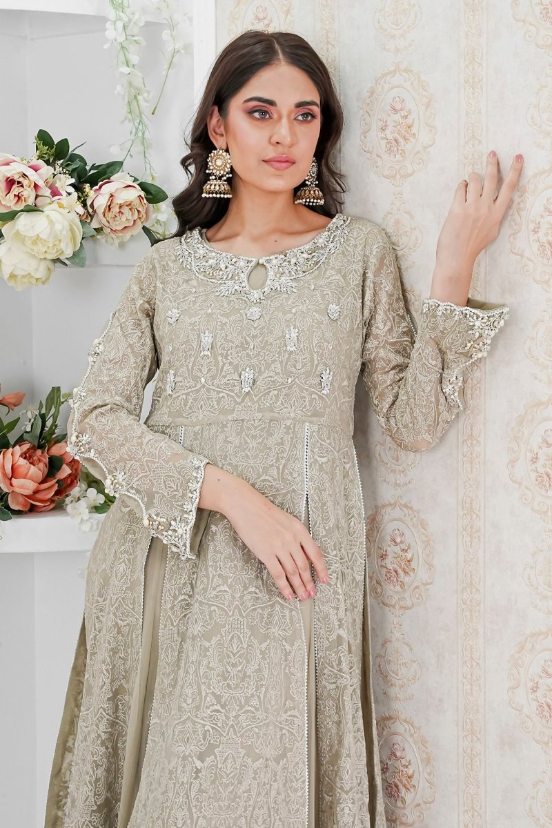 Panache | Pret | Neutral Oasis -  Panache By Mona  - Original Designer Dress - House of Maryam