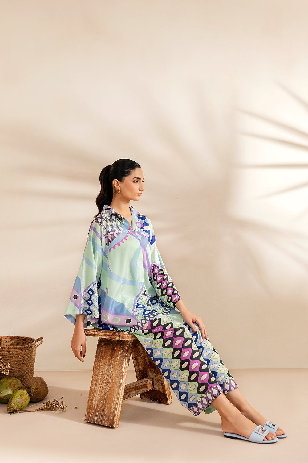 Saira Rizwan | Silk Coords 25 | PARADISE PRISM - SRSP-25-05, image 3