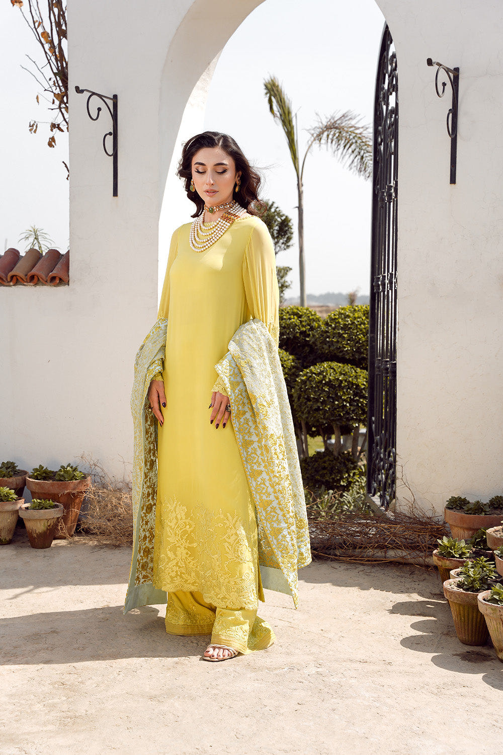 Nilofer Shahid | Verve Summer 24 | Evara (3pc)  Verve SS 24 -  Nilofer Shahid Formal - Original Designer Dress - House of Maryam
