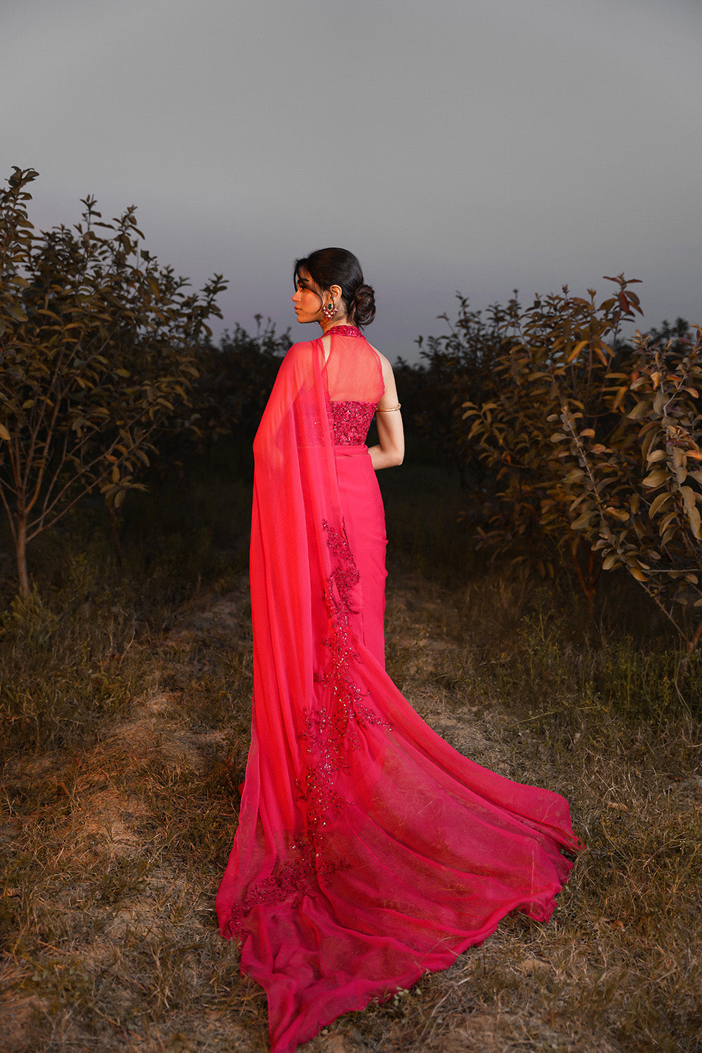 Nilofer Shahid | Verve Summer 24 | Radiant Rebel (Saree) by Designer Nilofer Shahid - House of Maryam - Pakistani Designer Ethnic Wear in {{ shop.shopifyCountryName }}