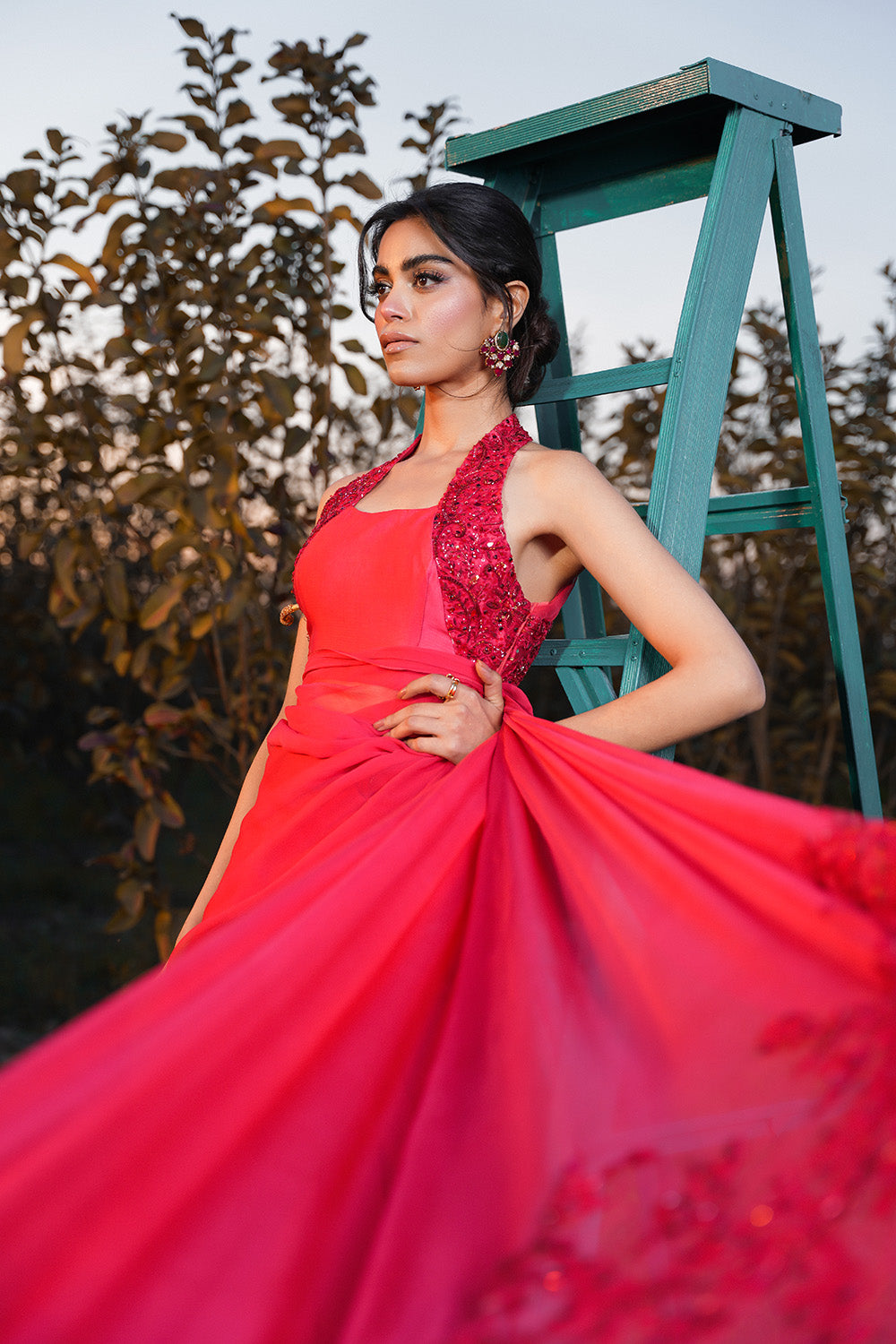 Nilofer Shahid | Verve Summer 24 | Radiant Rebel (Saree) by Designer Nilofer Shahid - House of Maryam - Pakistani Designer Ethnic Wear in {{ shop.shopifyCountryName }}