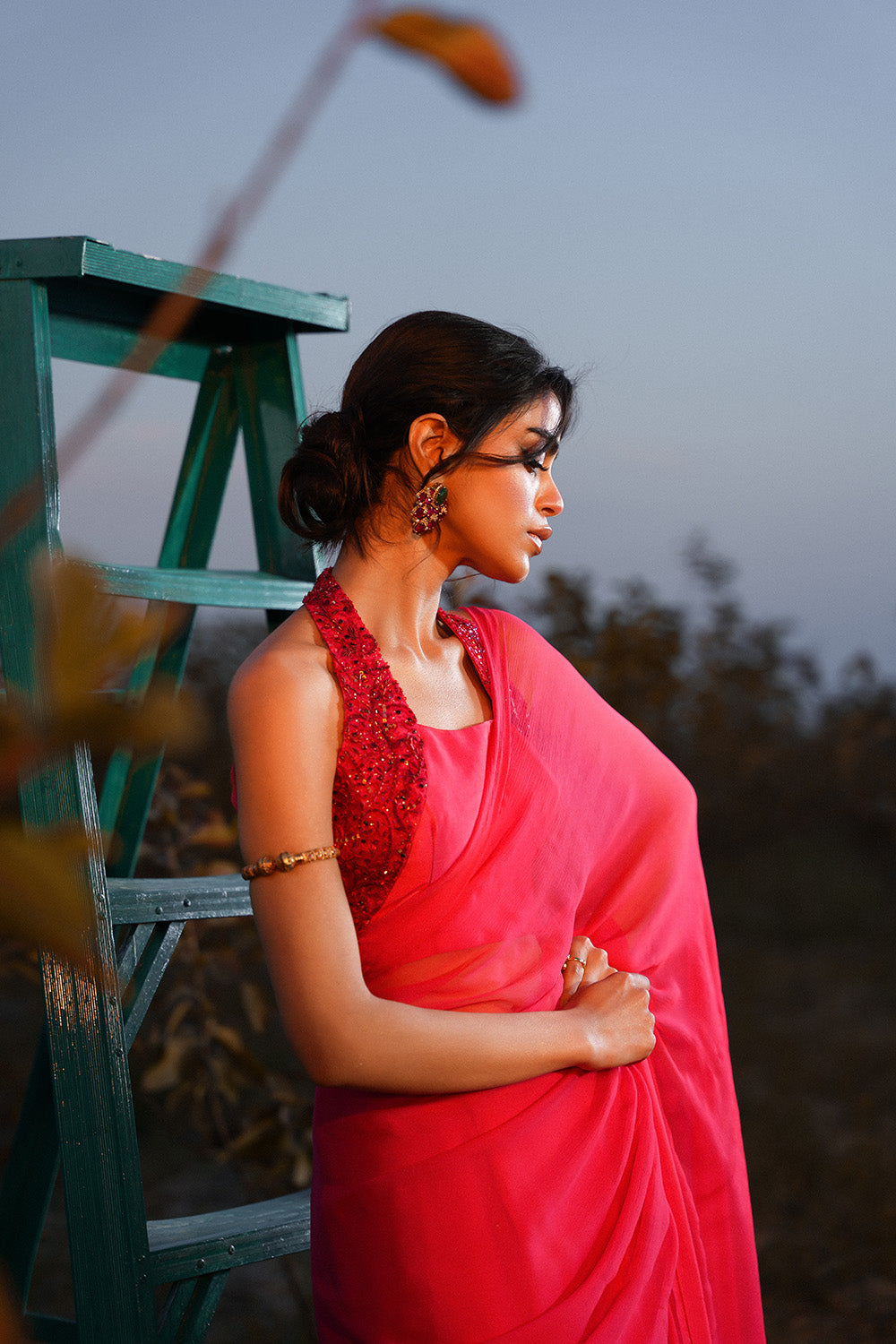 Nilofer Shahid | Verve Summer 24 | Radiant Rebel (Saree) by Designer Nilofer Shahid - House of Maryam - Pakistani Designer Ethnic Wear in {{ shop.shopifyCountryName }}