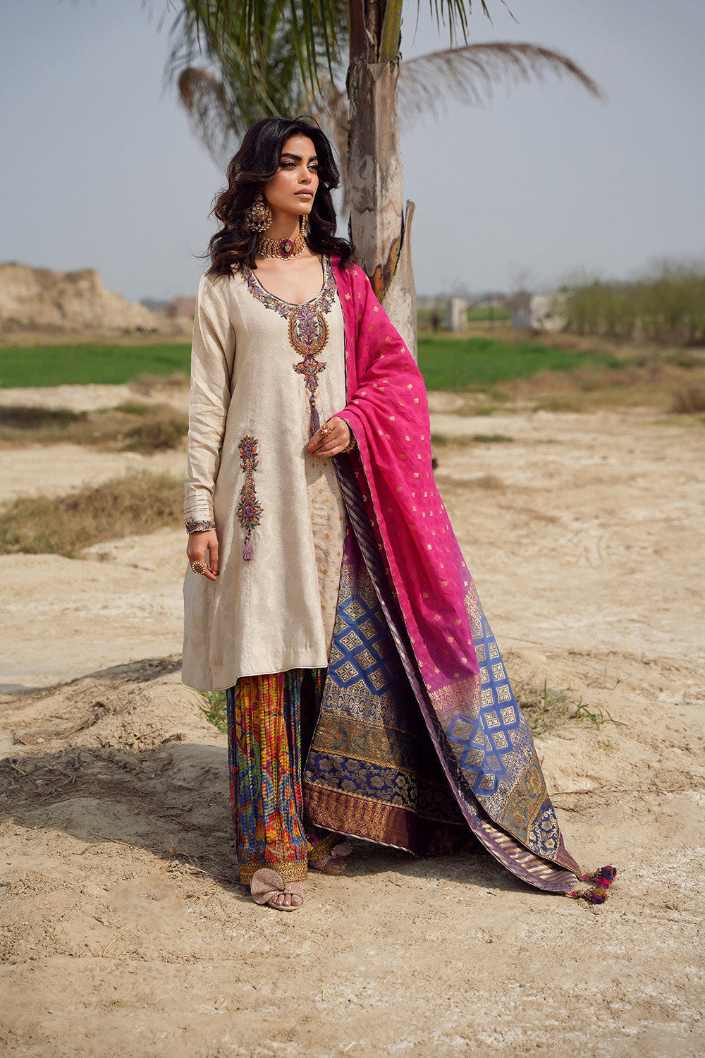 Nilofer Shahid | Verve Summer 24 | Verena (3pc)  Verve SS 24 -  Nilofer Shahid Formal - Original Designer Dress - House of Maryam