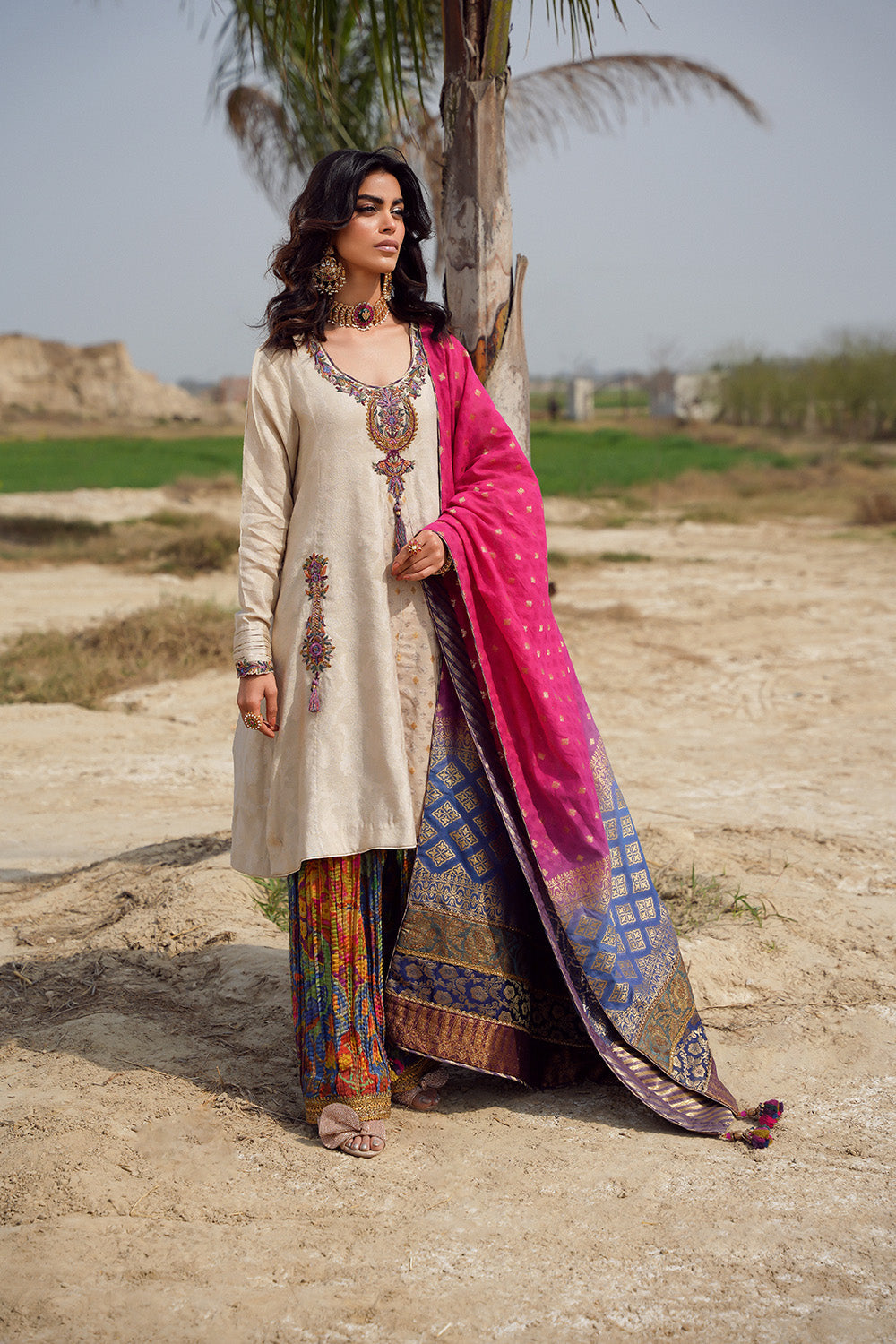 Nilofer Shahid | Verve Summer 24 | Verena (3pc) Verve SS 24 by Designer Nilofer Shahid - House of Maryam - Pakistani Designer Ethnic Wear in {{ shop.shopifyCountryName }}