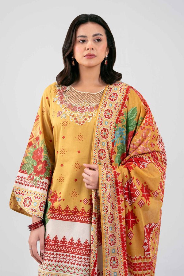 Nishat | Eid Lawn | 42601455-Brand:Nishat-Type:Ladies Clothes-Gold-Lawn-House of Maryam- Buy in UK, USA