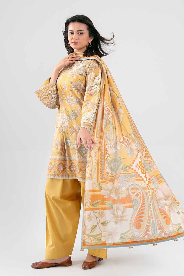 Nishat | Eid Lawn | 42601456-Brand:Nishat-Type:Ladies Clothes-Mustard Yellow-Lawn-House of Maryam- Buy in UK, USA