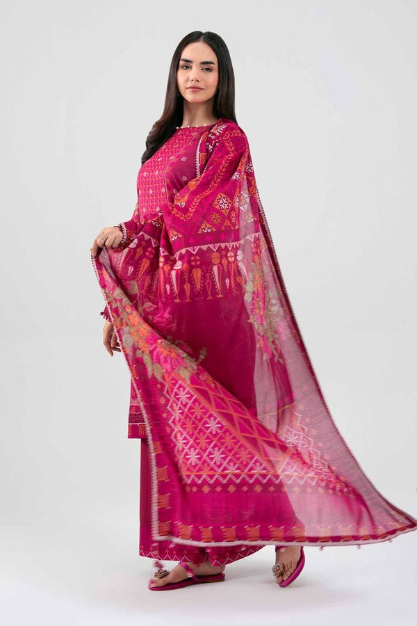 Nishat | Eid Lawn | 42601457-Brand:Nishat-Type:Ladies Clothes-Magenta-Lawn-House of Maryam- Buy in UK, USA