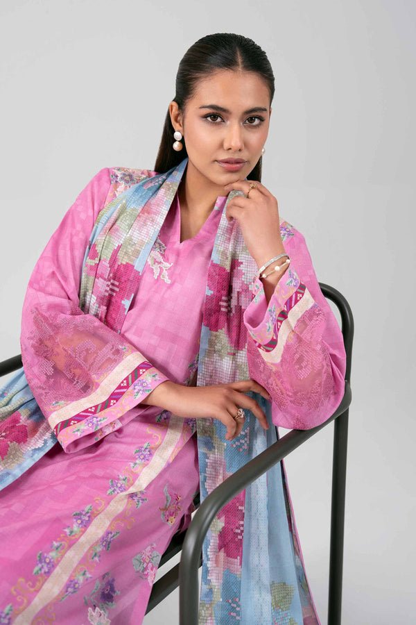 Nishat | Eid Lawn | 42601461-Brand:Nishat-Type:Ladies Clothes-Rose Pink-Lawn-House of Maryam- Buy in UK, USA