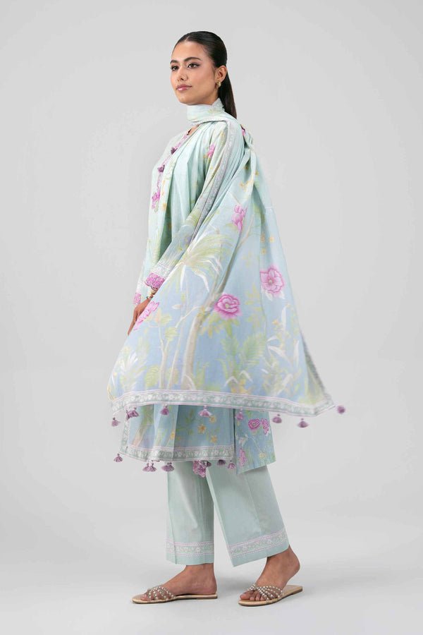 Nishat | Eid Lawn | 42601463-Brand:Nishat-Type:Ladies Clothes-Ice Blue-Lawn-House of Maryam- Buy in UK, USA