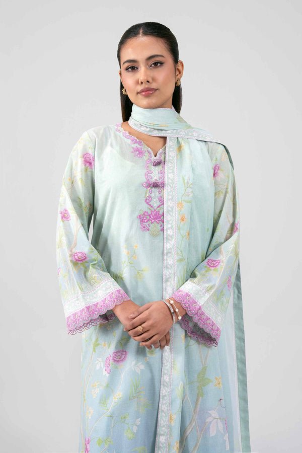 Nishat | Eid Lawn | 42601463-Brand:Nishat-Type:Ladies Clothes-Ice Blue-Lawn-House of Maryam- Buy in UK, USA
