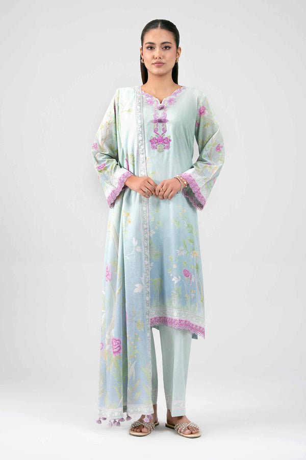 Nishat | Eid Lawn | 42601463-Brand:Nishat-Type:Ladies Clothes-Ice Blue-Lawn-House of Maryam- Buy in UK, USA