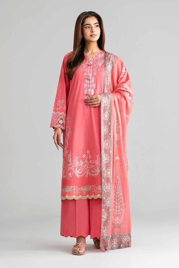 Nishat | Eid Lawn | 42601528-Brand:Nishat-Type:Ladies Clothes-Candy Pink-Lawn-House of Maryam- Buy in UK, USA