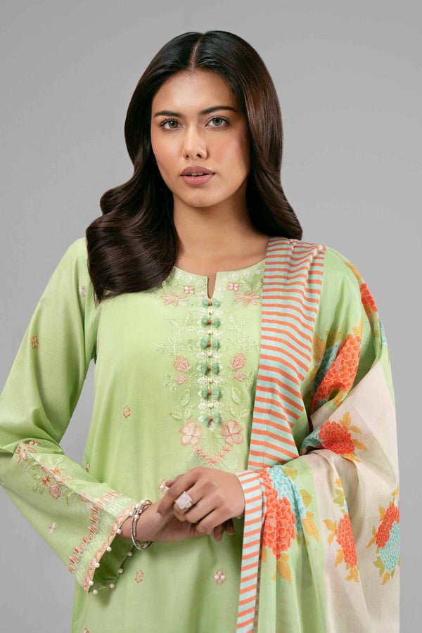 Nishat | Eid Lawn | 42601530-Brand:Nishat-Type:Ladies Clothes-Apple Green-Lawn-House of Maryam- Buy in UK, USA