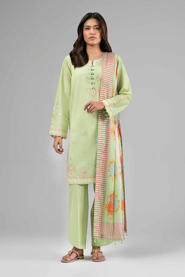 Nishat | Eid Lawn | 42601530-Brand:Nishat-Type:Ladies Clothes-Apple Green-Lawn-House of Maryam- Buy in UK, USA