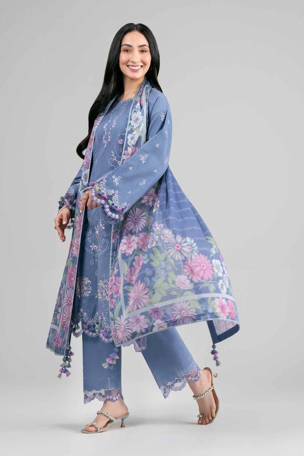 Nishat | Eid Lawn | 42601531-Brand:Nishat-Type:Ladies Clothes-Blue Gray-Lawn-House of Maryam- Buy in UK, USA