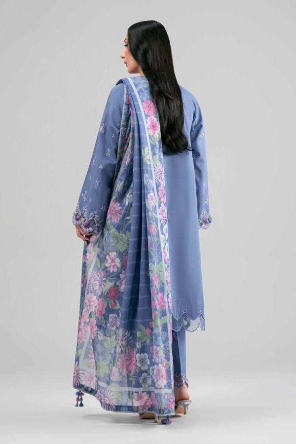 Nishat | Eid Lawn | 42601531-Brand:Nishat-Type:Ladies Clothes-Blue Gray-Lawn-House of Maryam- Buy in UK, USA