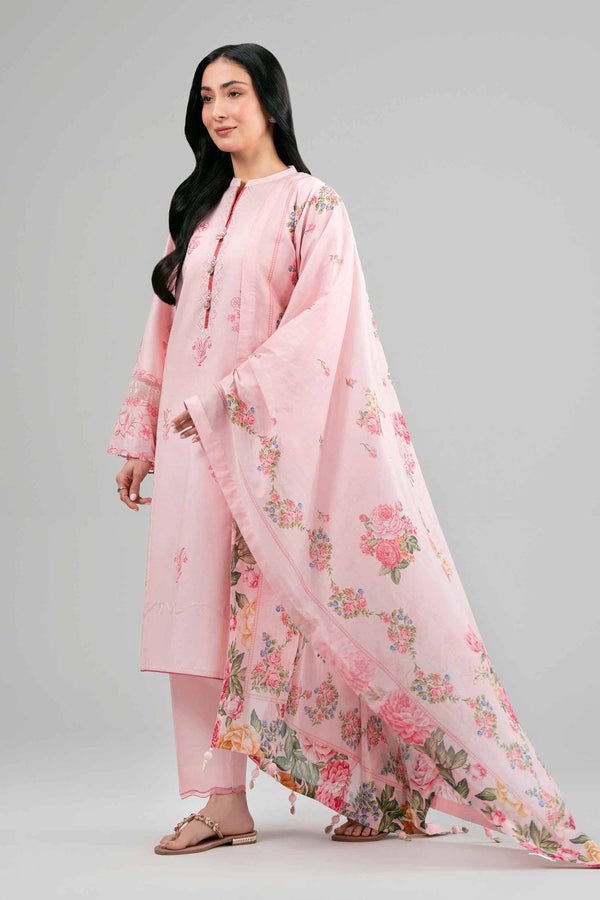 Nishat | Eid Lawn | 42601532-Brand:Nishat-Type:Ladies Clothes-Light Pink-Lawn-House of Maryam- Buy in UK, USA