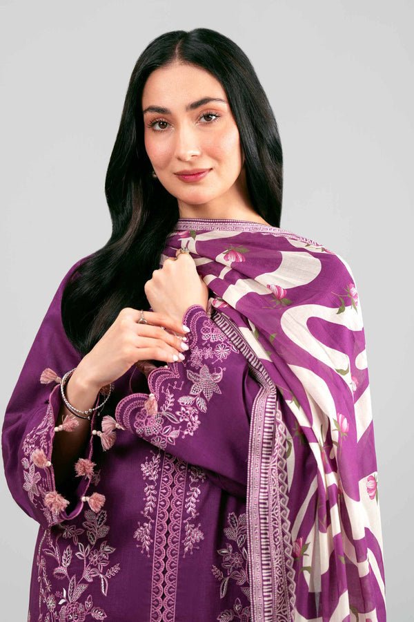 Nishat | Eid Lawn | 42601534-Brand:Nishat-Type:Ladies Clothes-Plum-Lawn-House of Maryam- Buy in UK, USA