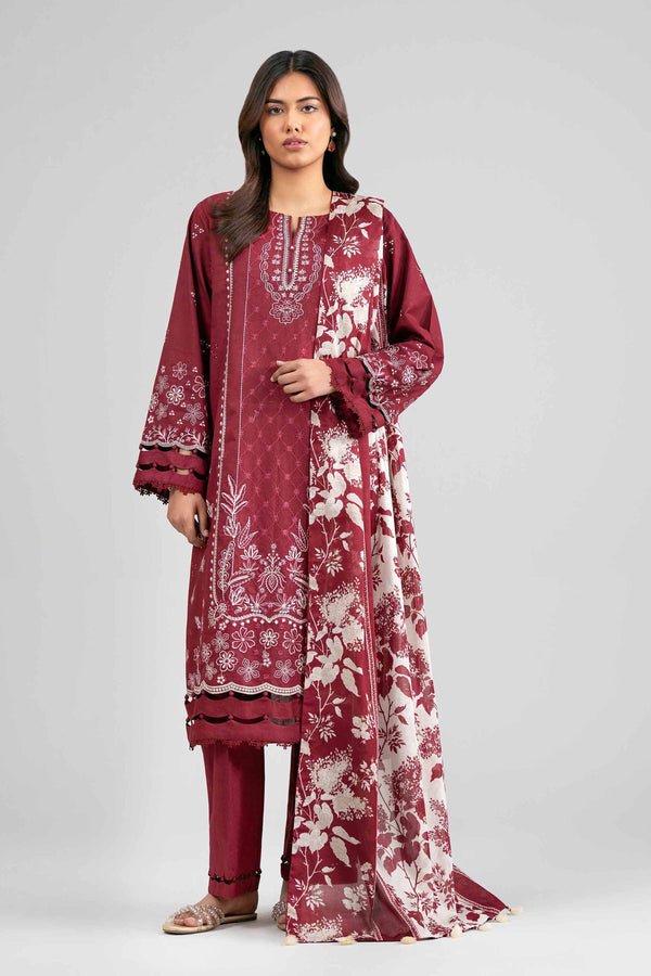 Nishat | Eid Lawn | 42601536-Brand:Nishat-Type:Ladies Clothes-Maroon-Lawn-House of Maryam- Buy in UK, USA