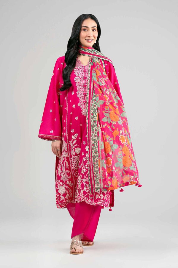 Nishat | Eid Lawn | 42601542-Brand:Nishat-Type:Ladies Clothes-Hot Pink-Lawn-House of Maryam- Buy in UK, USA