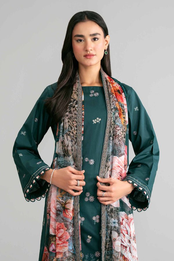 Nishat | Eid Lawn | 42601548-Brand:Nishat-Type:Ladies Clothes-Teal Green-Lawn-House of Maryam- Buy in UK, USA