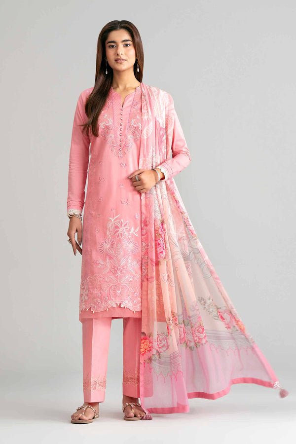 Nishat | Eid Lawn | 42601551-Brand:Nishat-Type:Ladies Clothes-Salmon Pink-Lawn-House of Maryam- Buy in UK, USA