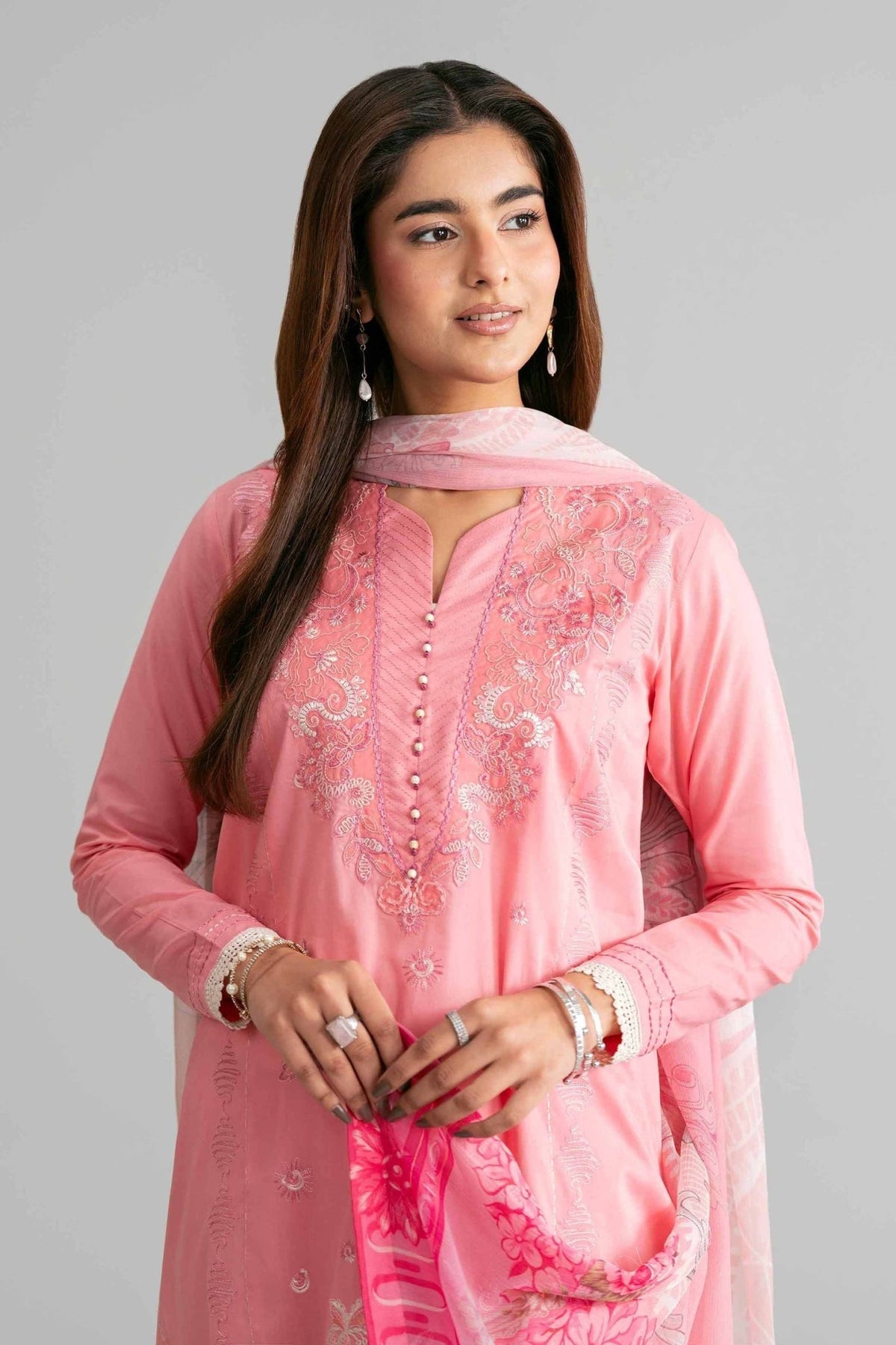 Nishat | Eid Lawn | 42601551-Brand:Nishat-Type:Ladies Clothes-Salmon Pink-Lawn-House of Maryam- Buy in UK, USA