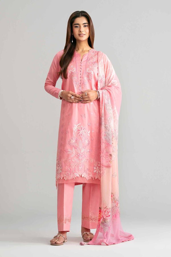 Nishat | Eid Lawn | 42601551-Brand:Nishat-Type:Ladies Clothes-Salmon Pink-Lawn-House of Maryam- Buy in UK, USA