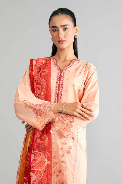 Nishat | Eid Lawn | 42601553-Brand:Nishat-Type:Ladies Clothes-Pale Peach-Lawn-House of Maryam- Buy in UK, USA