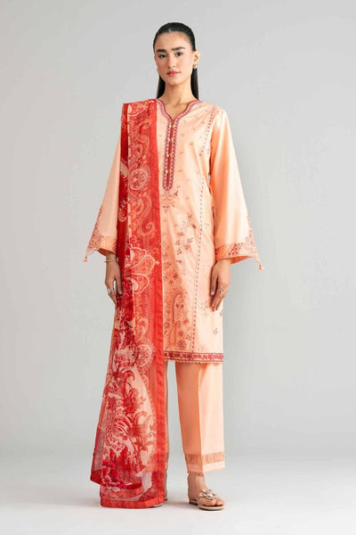 Nishat | Eid Lawn | 42601553-Brand:Nishat-Type:Ladies Clothes-Pale Peach-Lawn-House of Maryam- Buy in UK, USA