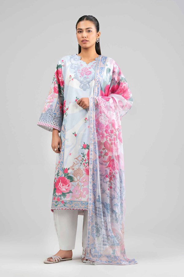 Nishat | Eid Lawn | 42601554-Brand:Nishat-Type:Ladies Clothes-Ash-Lawn-House of Maryam- Buy in UK, USA