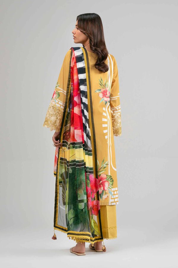 Nishat | Eid Lawn | 42601556-Brand:Nishat-Type:Ladies Clothes-Mustard-Lawn-House of Maryam- Buy in UK, USA