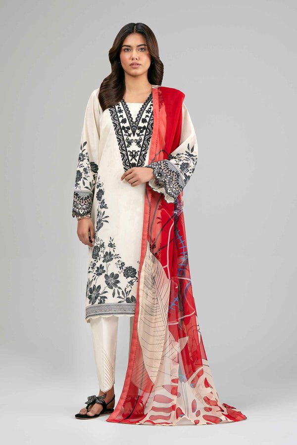 Nishat | Eid Lawn | 42601557-Brand:Nishat-Type:Ladies Clothes-Off White-Lawn-House of Maryam- Buy in UK, USA
