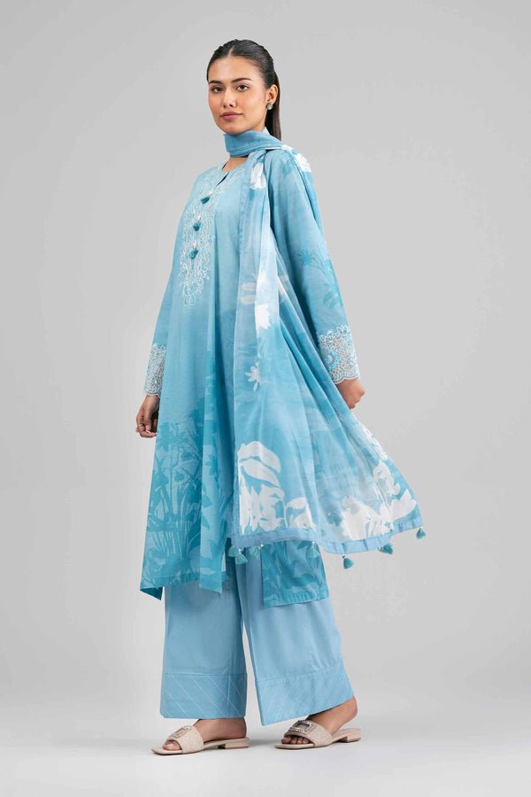 Nishat | Eid Lawn | 42601559-Brand:Nishat-Type:Ladies Clothes-Light Blue-Lawn-House of Maryam- Buy in UK, USA