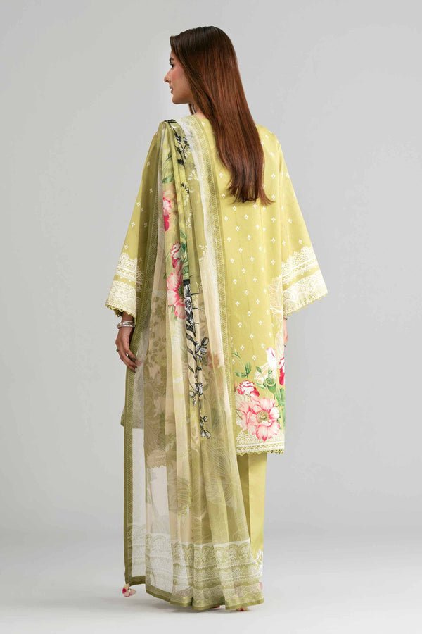 Nishat | Eid Lawn | 42601562-Brand:Nishat-Type:Ladies Clothes-Olive-Lawn-House of Maryam- Buy in UK, USA