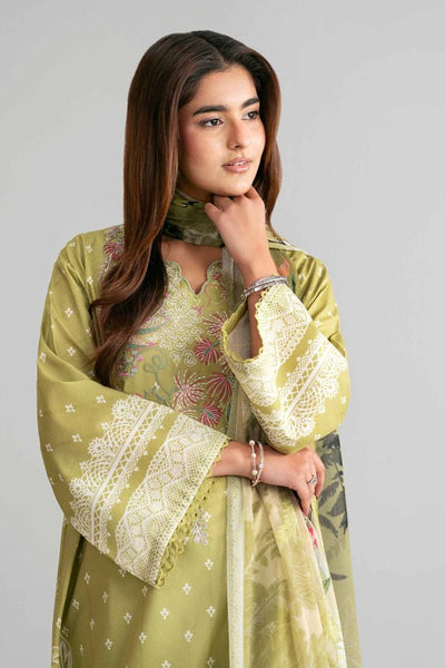 Nishat | Eid Lawn | 42601562-Brand:Nishat-Type:Ladies Clothes-Olive-Lawn-House of Maryam- Buy in UK, USA