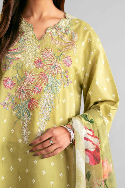 Nishat | Eid Lawn | 42601562-Brand:Nishat-Type:Ladies Clothes-Olive-Lawn-House of Maryam- Buy in UK, USA